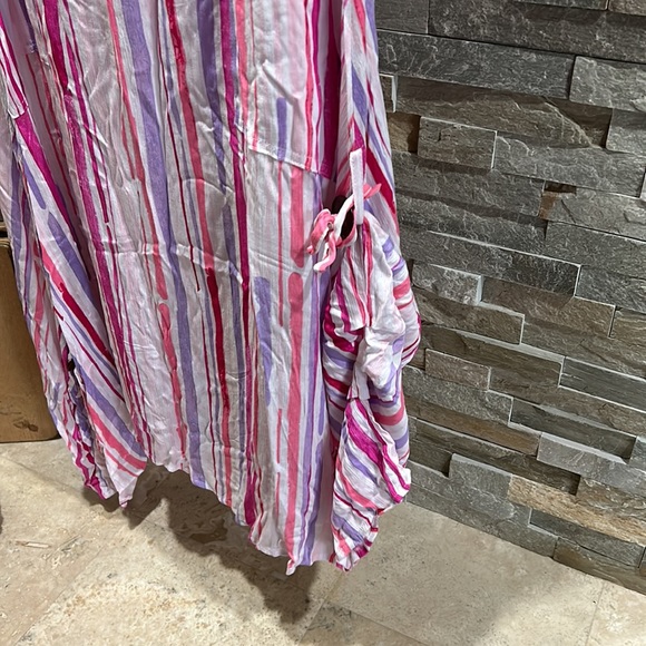 WATER LILY 2 Way Striped Dress XL - Picture 3 of 8